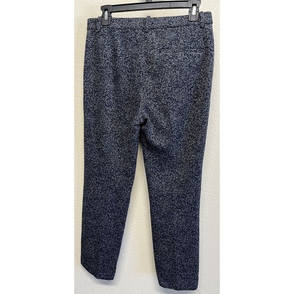Theory Pants Blue Speckled Knit Wool Blend Tailor Trouser C Size 2 Cropped - Picture 12 of 12